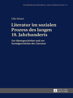 cover image of Literatur im sozialen Prozess des langen 19. Jahrhunderts